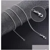 Chains 1Mm 925 Sterling Sier Link Necklaces For Women Pendant Lobster Clasps Rolo Chain Fashion Diy Jewelry Accessories 16 18 20 22 Dr Dhpc6