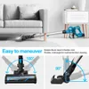 Cordless Vacuum Cleaner with 2 Batteries Rechargeable Stick Vacuum Powerful Suction Handheld Car Bed Vacuum INSE S6P