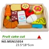 Cucine Play Food 15 stili Simulazione in legno serie di cucine per uova tagliate frutta e verdura dessert giocattoli educativi per bambini 230925