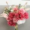 Dried Flowers Champagne Artificial Silk for Home Wedding Christmas Decor Bedroom Centerpiece Table Arrange Bride Holding Fake Bouquet 230923