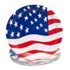 Disposable Dinnerware Tableware Kit Decoration Set USA Flag16pcs Paper United States Plates Napkins Cups For Festival Party Supplies