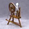 Decorative Objects Figurines House Accessories Home Vintage Wheel Ornament Small Decor Sewing Machine Mini Accessory Dollhouse Hand Reeling Child 230925