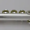 Alto Flute 16閉じたセルオフセットG CupronickelボディとC脚のある風楽器