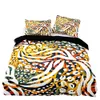 Sängkläder set amerikansk stil sängkläder set 240x220 rosa leopard mönster täcke med kudde case single dubbel king comforter säng täckning 230925