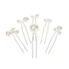 Hair Clips 6Pcs Bridal U-shaped Pin Metal Barrette Clip Hairpins Simulated Pearl Wedding Hairstyle Design Tools Women Accessories Gift