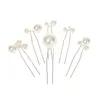 Fermagli per capelli 6 pezzi Spilla da sposa a forma di U Barrette in metallo Clip Forcine per capelli Perla simulata Acconciatura da sposa Strumenti di design Accessori donna Regalo