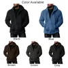 Jaquetas masculinas Mens Outwear Casaco Cor Sólida Inverno Outono Diário Lã Pele Fofa Com Capuz Jaqueta Jumper Manter Aquecido