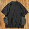 Camiseta masculina 2023 moda de rua manga curta camiseta lavagem de verão feito velho cinco pontos pesado médio o-pescoço