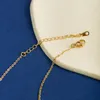Kedjor 14K Guldpläterad halsband för kvinnor O Chain 45 cm med 5 cm förlängd hängande fina smycken
