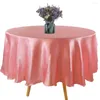 Nappe ronde en satin 145 pour mariage, décorations de fête, restaurant, couleur unie, vêtements de banquet, d'anniversaire, de Noël