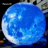 Beautiful Large Illuminated Blue Inflatable Moon Ball Party Balloon Air Blow Up Planet Sphere For Event