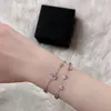 الأساور الجديدة المألوفة العلامة التجارية Dupe 925 Sterling Silver Camellia Bracelet for Women Rose Gold Silver 2 Color