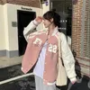 Giacche da uomo Primavera Rosa Giacca da baseball Donna Y2k Harajuku Casual Stampato Coreano Oversize Bomber Uniforme Streetwear Maniche lunghe Top L230925