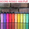 오리지널 Gcore Rodeo 1600 퍼프 950mAh 배터리 6ml 사전 채워진 포드 흡연 키트를 가진 vape pen e 담배