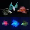 Aquariums Aquarium Artificial Luminous Lionfish Fish Tank Landscape Silicone Fake Fish Floating Glow In Dark Ornament Home Decoration 230925