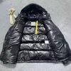 冬のメンズダウンパーカー濃厚なジッパーパフアウトウェアコートパッド入り文字暖かい女性コート印刷地球トップM-2xl2258