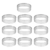 Baking Tools 10Pcs 4.5cm Round Stainless Perforated Seamless Tart Ring Quiche Pan Pie With Hole Shell