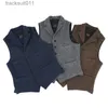 Men's Vests S-4xl Mens Suits Vests Winter Male Vusiness Blazer Waistcoats For Wedding Single-Breasted Button Solid V-Neck Top Clothes C98 L230925