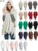 Scarves 2023 Women's Hooded Shawl Warm Spring And Autumn Large Size Knit Sweater Button Cape