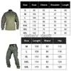 Tute da uomo Set completo tattico da uomo Camicia da allenamento militare Pantaloni Set da 2 pezzi Outdoor Airsoft Camouflage Quick-dry Ripstop Paintball Shooting J230925