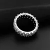 Fina smycken Rhodiumplätering 925 Sterling Silver Diamond VVS Moissanite Ring Men