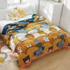 Couvertures Dessin animé lion jeter couverture coton gaze été cool couette simple double Kawaii sieste couverture pour enfants adulte couvre-lit canapé serviette YQ230925