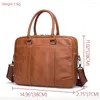 Briefcases Man's Briefcase Bag Men's Genuine Leather Laptop Bags Business Office Handbag Executive For Men 9879
