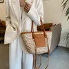 Evening Bags 2023 Fashion Basket Summer Bag Straw Beach Big Rattan Shoulder Large Capacity Woven Hand-made Handbags