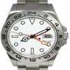 Topselling Luxury Mens Watch 42 mm Explorer II 216570 Biała data wybierania ze stali nierdzewnej 42 mm Automatyczne męskie zegarek Original Box3508