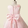 Robes de fille YZYmanualroom robe à fleurs une ligne Scoop longueur au genou dentelle Organza Satin robe de bal première Communion Pageant fête