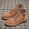 Buty robocze męskie dla mężczyzny Vintage Trend Trend Tops Outdoor Desert Autumn Anglia Style odporna na zużycie modne mecze