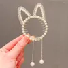 Hair Accessories Shiny Angel Wing Animal Ears Clip Elegant Tassel Pearl Hairpins Ponytail Bun Headband For Women Girl Accessorie