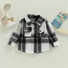 Cardigan Kid Baby Boy Girl Cotton Plaid Shirt Jacket Infant Toddler Coat Winter Spring Autumn Warm Thick Outwear Baby Clothes 230925