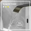 Bathroom Sink Faucets Vidric Bakicth Smart Sensor Waterfall Basin Faucet Cold White&Gold Automatic Touchless Tap
