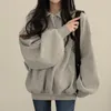 Sweats à capuche pour femmes Femmes Grunge Y2k Vêtements Esthétique Harajuku Sudaderas Para Mujer Gris Sweat Streetwear Femmes Preppy Tops Coréen