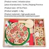 Kitchens Play Food Pizza-Spielzeugset aus Holz für Kinder 230925