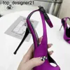 23ss Designers Heels Sandals Women wedding Shoes Factory Shoe Spring Fashion brand Purple Satin Shallow Mouth Pointed Luxury Ultra womens High Heel