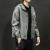 Herren Jacken Tooling Mantel Herbst Winter Militär Koreanischer Trend Vielseitig Mit Kapuze Übergroße Frühling Herrenbekleidung Hiphop College Casual