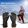 Ski Gloves USB Heated Motorcycle Winter Moto Warm Waterproof Rechargeable Heating Thermal For Snowmobile 230925