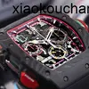 Роскошные часы RMiles с автоматическим управлением SuperClone KV Factory 6501 TPT, черный циферблат 4315, 4995 мм, двойная игла с картой, сапфир из углеродного волокна. Доставка по FedexWIX.