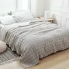 Blankets Summer Blanket 6 Layers Muslin Cotton Sleeping Bed Blanket King Queen Size Room Sleeping Blanket Bedspreads150*200cm 200*230cm YQ230925