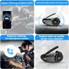 Walkie Talkie 2st Ejeas Q2 Motorcykel Intercom Hjälm Headset Snabbpar Vattentät upp till 2 åkare Trådlös Interphone Earphone Bluetooth 5.1 HKD230925