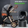 Luxury Stroller 3 in 1 High landscape Baby Cart Can Lie Sit Pushchair Cradel Infant Carrier1738