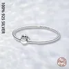 Charm Bilezikler Orijinal Gerçek 925 STERLING Gümüş Pan Anları Dikiş Isırma Kelasp Bileklik Kadınlar Moda Lüks DIY BRACELET341L