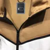 メンズフーディーズジャケットコート長袖カラーブロックジッパーフード付きスウェットシャツカジュアルコットンスウェットパンツ2ピーストラックスーツジョガー