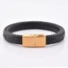 Bracelet de luxe en cuir véritable pour hommes, fermoir magnétique, bijoux, vente en gros