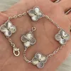 Bracelet de chaîne à maillons de luxe de créateur trèfle à quatre feuilles pour femmes, bijoux en or 18 carats à la mode U6 16xw9 3IMRJ