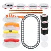 Cuisines Jouer Aliments Revolving Sushi Plaques Train Jouet Semblant Bande Convoyeuse Piste Électrique Rotatif Rail Voiture Simulation Modèle Jouets Pour Enfants Cadeau 230925