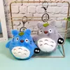 Porte-clés en peluche 1pc Anime Mini Totoro en peluche porte-clés Kawaii Totoro porte-clés jouet en peluche Totoro poupée jouet pour enfants cadeau 230925