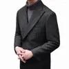 Costumes pour hommes hiver 2 pièces costume en Tweed 2023 Double boutonnage pointe revers mâle mariage smoking formel affaires vêtements pour hommes